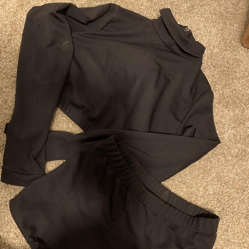 Cheer turtleneck and spanx